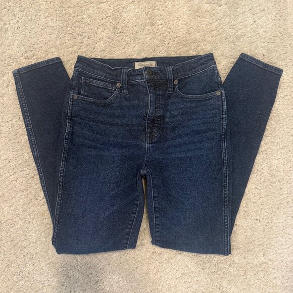 Madewell 10” High Rise Skinny Jeans Dark Wash Size 27 - Picture 3 of 9